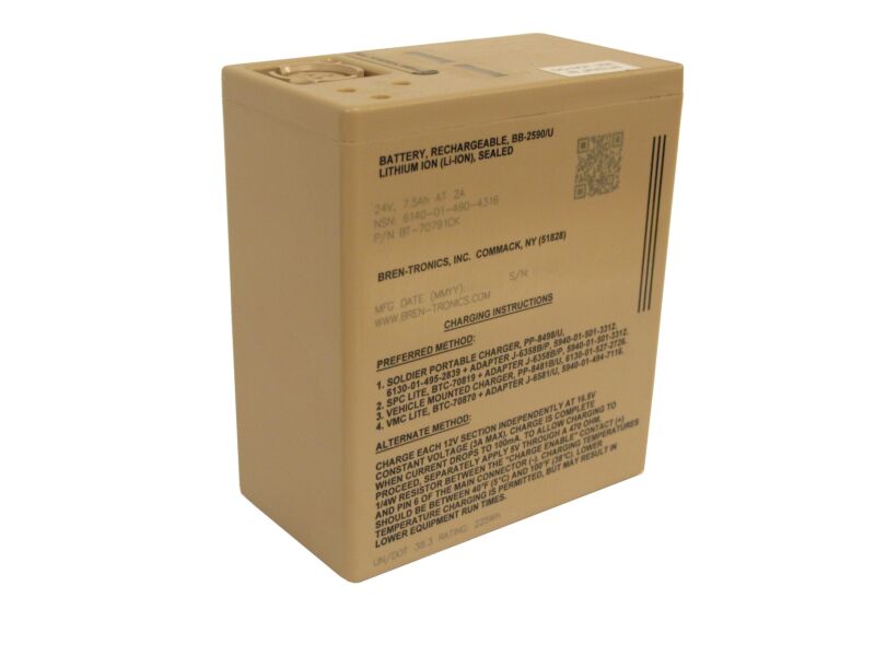 BT-70791CK, BB-2590/U 7.5 Ah Rechargeable Lithium-Ion Battery 