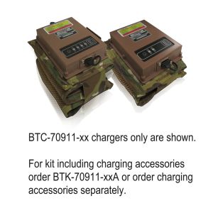 FLEX Chargerâ„¢ - 4 panel (BTC-70911-1) and 2 panel (BTC-70911-2) shown folded,2 panel FLEX Charger™ (BTC-70911-9) with available accessories.,BTC-70911-9, 2 panel FLEX Charg